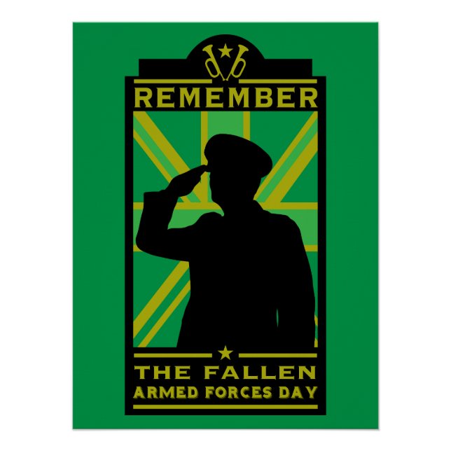 Póster Dia das Forças Armadas Britânicas (Frente)