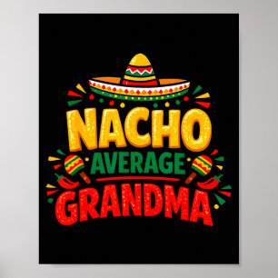 Poster Dia das mães nacho avó média engraçado cinco de