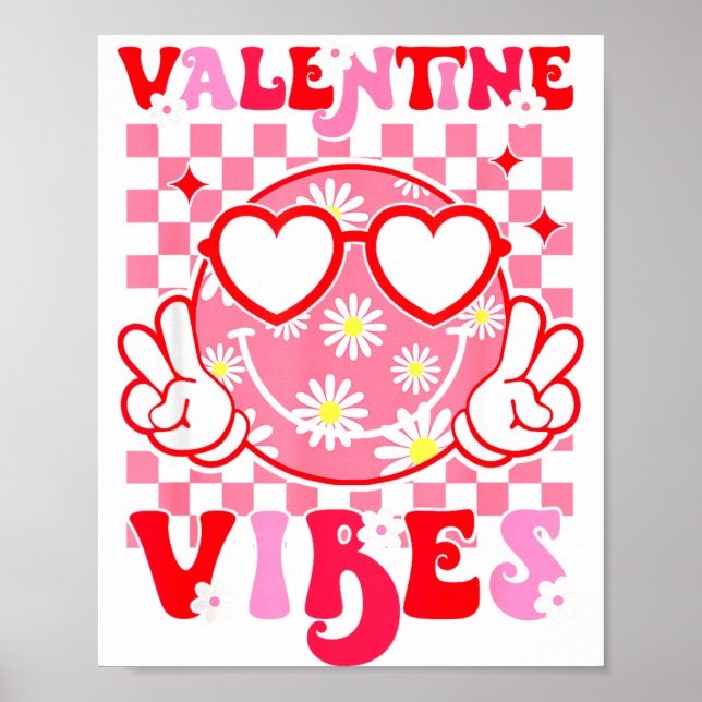Poster Dia das Meninas de São Valentim Rosto Sorridente F (Frente)