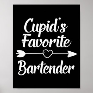 Poster Dia das Mulheres Cupids Bartender Favorito V-