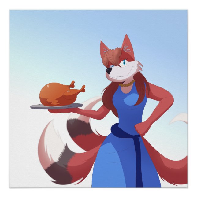 Póster Dia de Ação de Graças da Mãe do Anton (Frente)