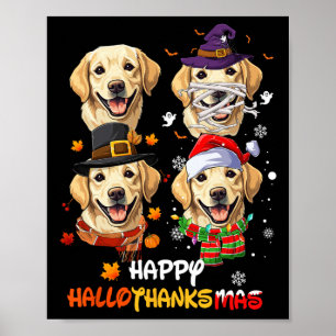 Poster Dia de Ação de Graças de Labrador Dog Hallothanksm