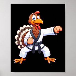 Poster Dia de Ação de Graças Mma Kickboxing Judô Karatê P