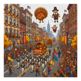 Póster Dia de Ação de Graças na Cidade de Nova York