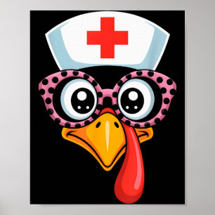 Poster Dia de Ação de Graças Roupa de Trabalho Médico Ros