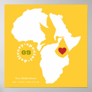 Póster Dia de Adoção Gotcha - Poema Comemorativo