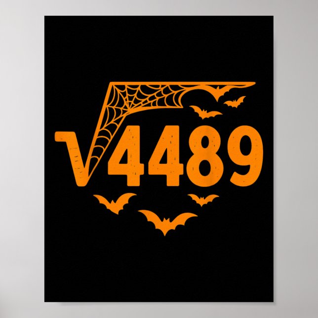 Poster Dia de as Bruxas engraçado 67 Teac Matemático Root (Frente)