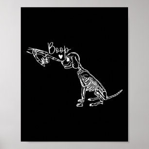 Poster Dia de as Bruxas engraçado de Cachorro de Mão do E