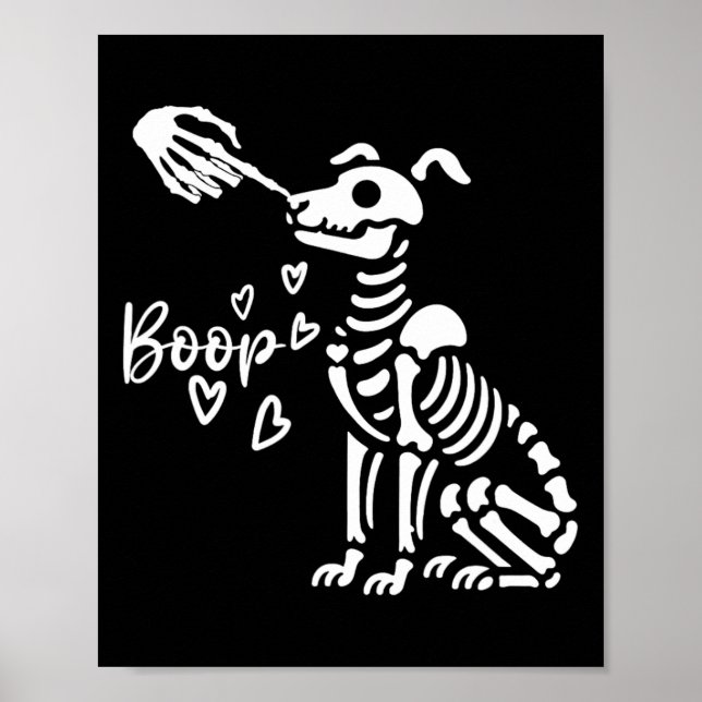 Poster Dia de as Bruxas engraçado de Cachorro de Mão do E (Frente)
