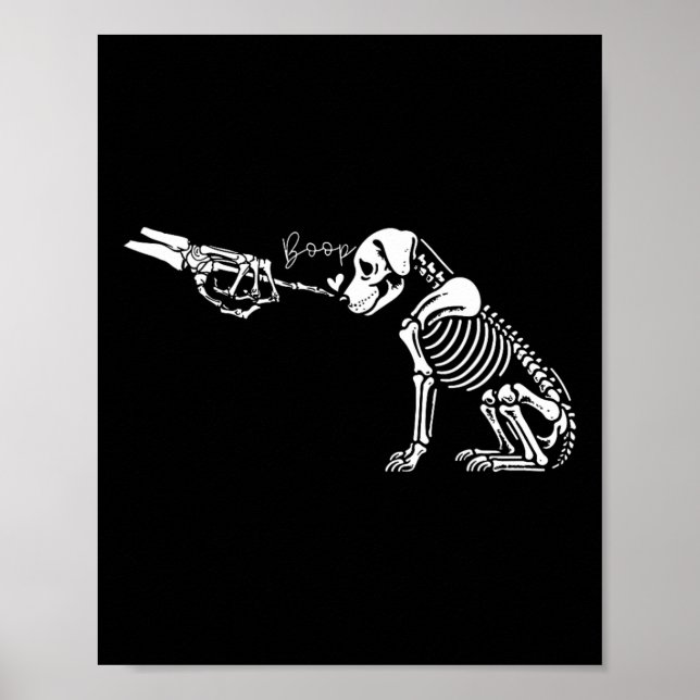 Poster Dia de as Bruxas engraçado de Cachorro de Mão do E (Frente)