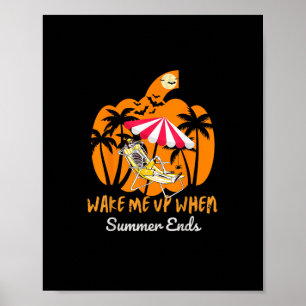 Poster Dia de as Bruxas engraçado de Esqueleto de Summerw