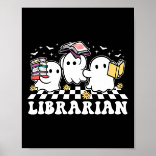 Poster Dia de as Bruxas engraçado de Leitura do Livro Fan