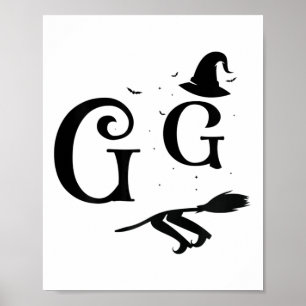 Poster Dia de as Bruxas engraçado Gg Gráfico de Bruxas de