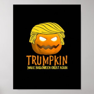 Poster Dia de as Bruxas engraçado Trumpkin