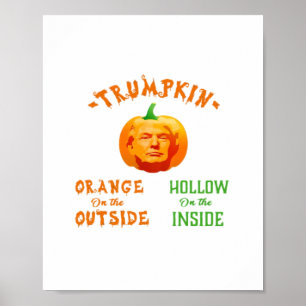 Poster Dia de as Bruxas engraçado Trumpkin Clássico