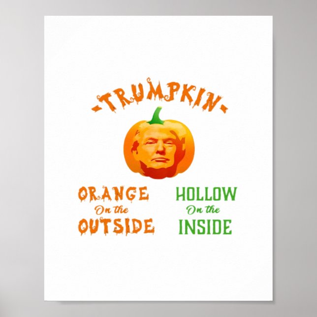 Poster Dia de as Bruxas engraçado Trumpkin Clássico (Frente)