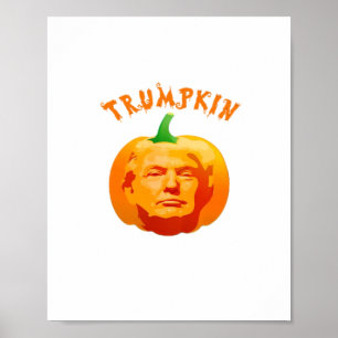 Poster Dia de as Bruxas engraçado Trumpkin - Spooky Parod