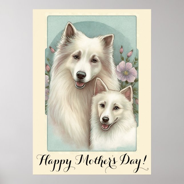 Poster Dia de as mães Cachorro Esquimó Americano (Frente)