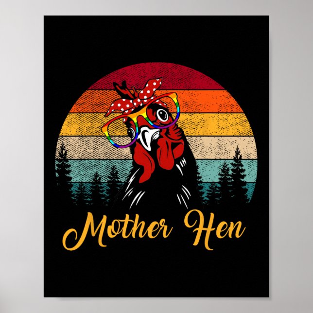 Poster Dia de as mães de Criação de Galinhas Mãe Hen (Frente)