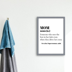 Póster Dia de as mães de Presente Noun de Definição Mãe