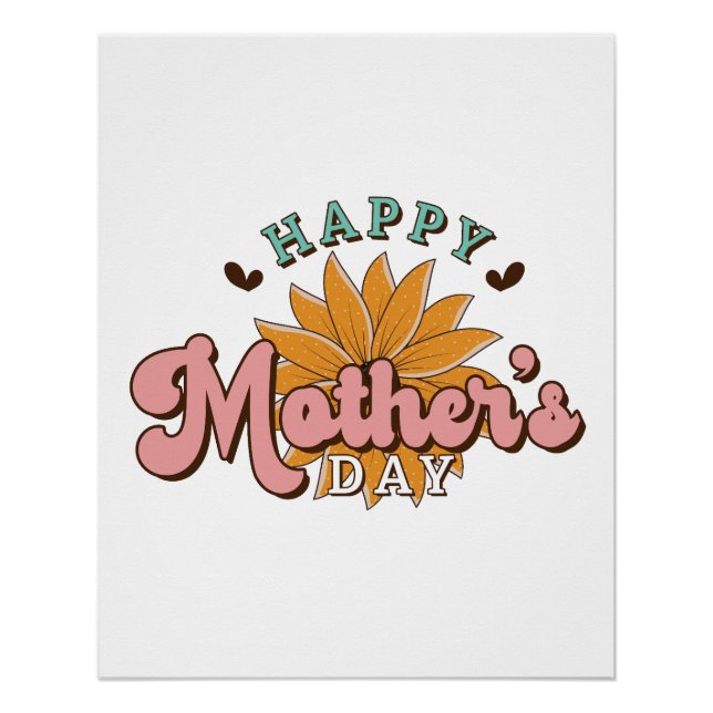 Póster Dia de as mães Feliz (Frente)