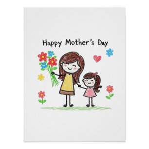 Póster Dia de as mães Feliz