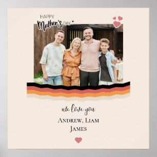 Poster Dia de as mães feliz que te amamos