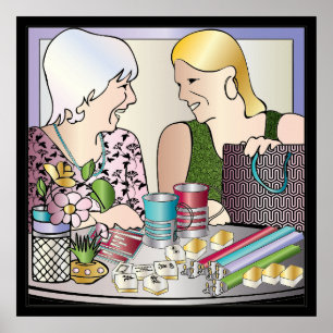 Póster Dia de as mães Mah Jongg