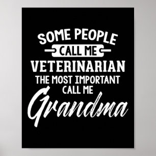 Poster Dia de as mães Para Uma Avó Veterinária