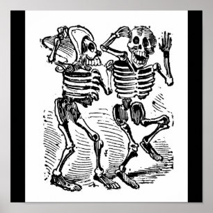 Póster "Dia de Calaveras feliz" México do morto