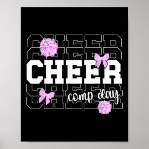 Poster Dia de Competição de Cheer para Fãs de Cheerleadin