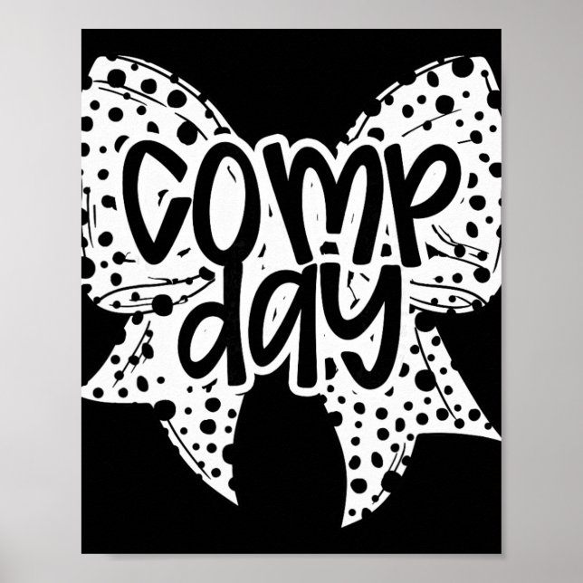 Poster Dia de Competiçāo Laço Coquete Dalmata Dia de Comp (Frente)