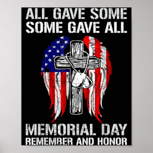 Poster Dia de Conmemoração Lembrar e Honrar Alguns Deram