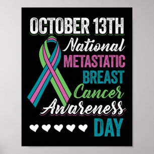 Poster Dia de Conscientização do Cancro da Mama 13 de out