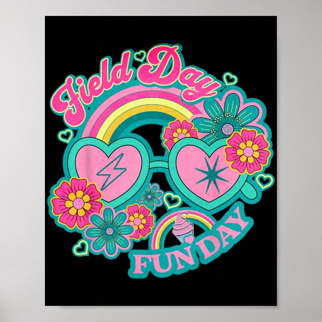 Poster Dia de Diversão de Campo para Professores &amp; Cr (Frente)