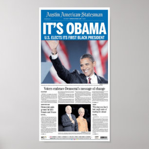 Póster Dia de eleição Front Page do Americano-Homem
