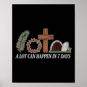 Poster Dia de Felz pascoa de Fé Cristão Muito pode Aconte