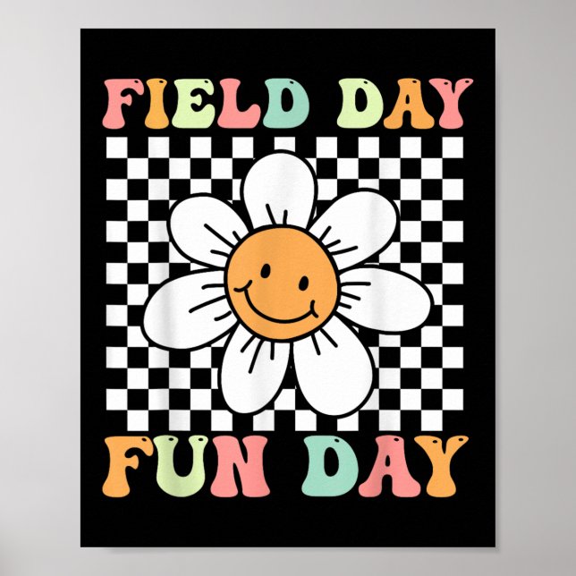 Poster Dia de Festa de Campo Diversão Sorria Cara Profess (Frente)