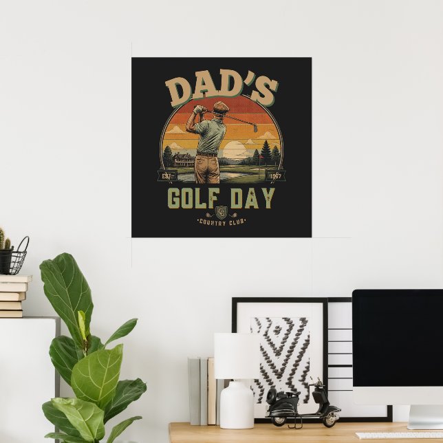 Poster Dia de Golfe do Papai (Escritório em casa)