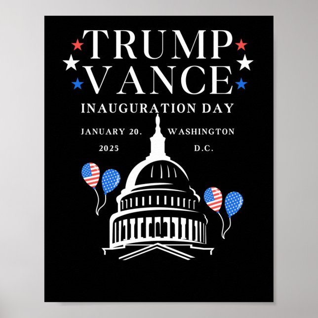 Poster Dia de Inauguração da Vance Trump (Frente)