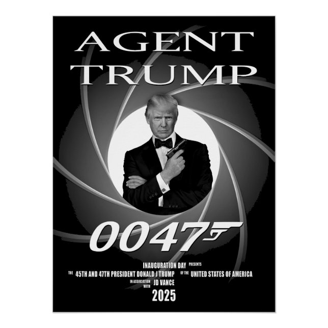 Póster Dia de Inauguração do Agente Presidente Donald Tru (Frente)