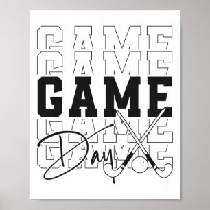 Poster Dia de Jogo de Hóquei em Campo 