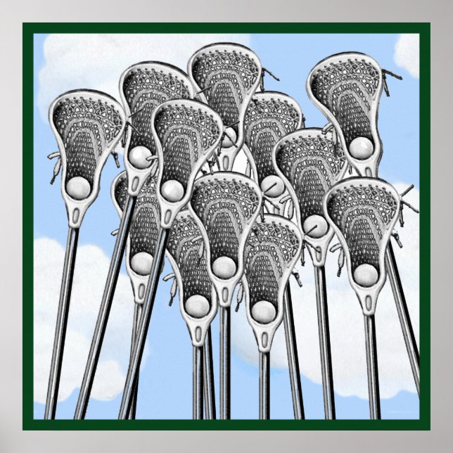 Poster Dia de Jogo do Cartaz de Lacrosse (Frente)