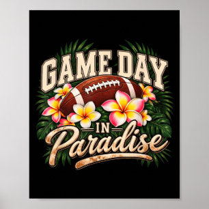 Poster Dia de jogo no paraíso futebol tropical