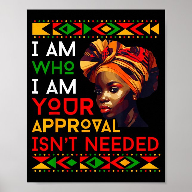 Poster Dia de Juneteenth rainha negra africana mulheres n (Frente)