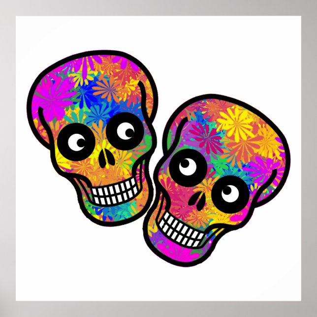 Póster Dia De Los Muertos - Casal feliz (Frente)