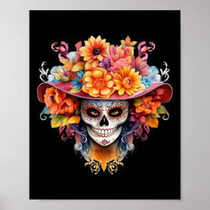Poster Dia De Los Muertos Fantasia Dia Das Morte Crânio H