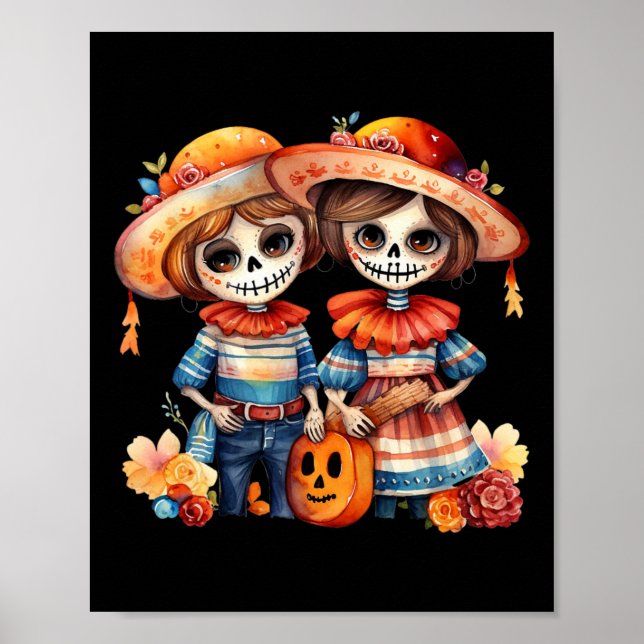 Poster Dia De Los Muertos La Catrina (Frente)
