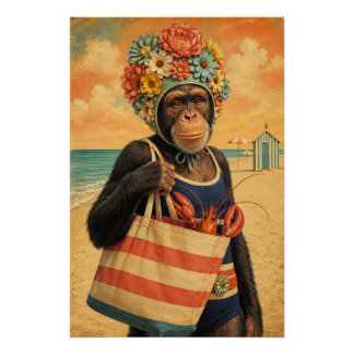 Póster Dia de Lulus na praia