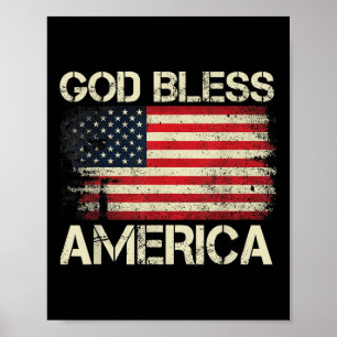 Poster Dia de Memória da Bandeira Americana na América de